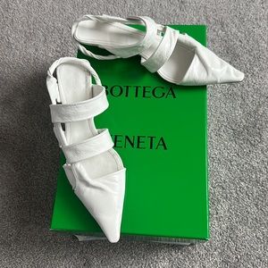 Bottega Kitten Ballet Flats Mules Kitten Heels Sz 38.5